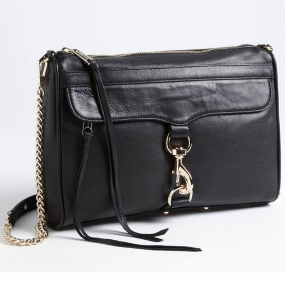 REBECCA MINKOFF~ EUC "MAC" Black Clutch - Picture 1 of 8